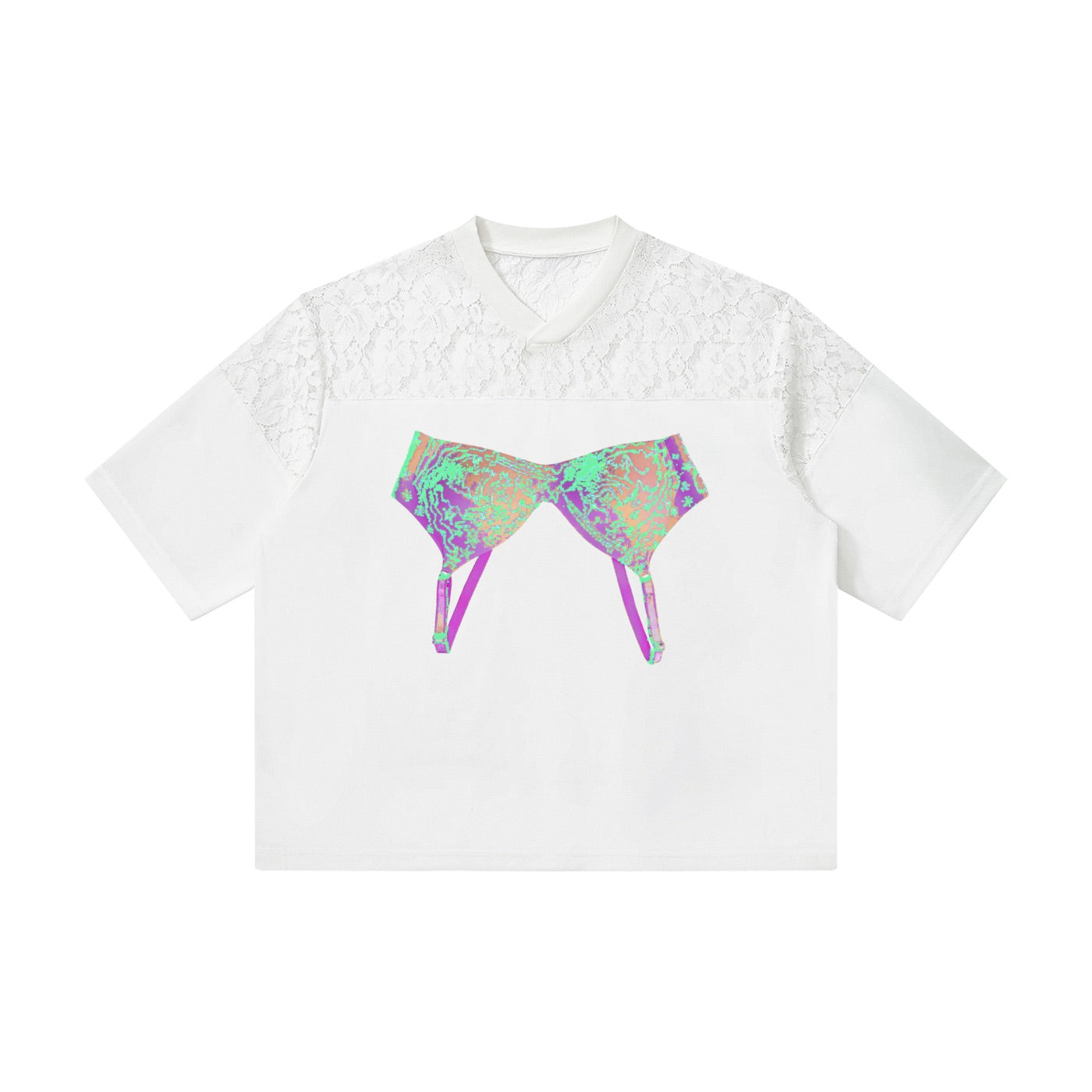 *PRE-ORDER* Upside Down Bra Vibe Etcetera White Lace Mesh Jersey