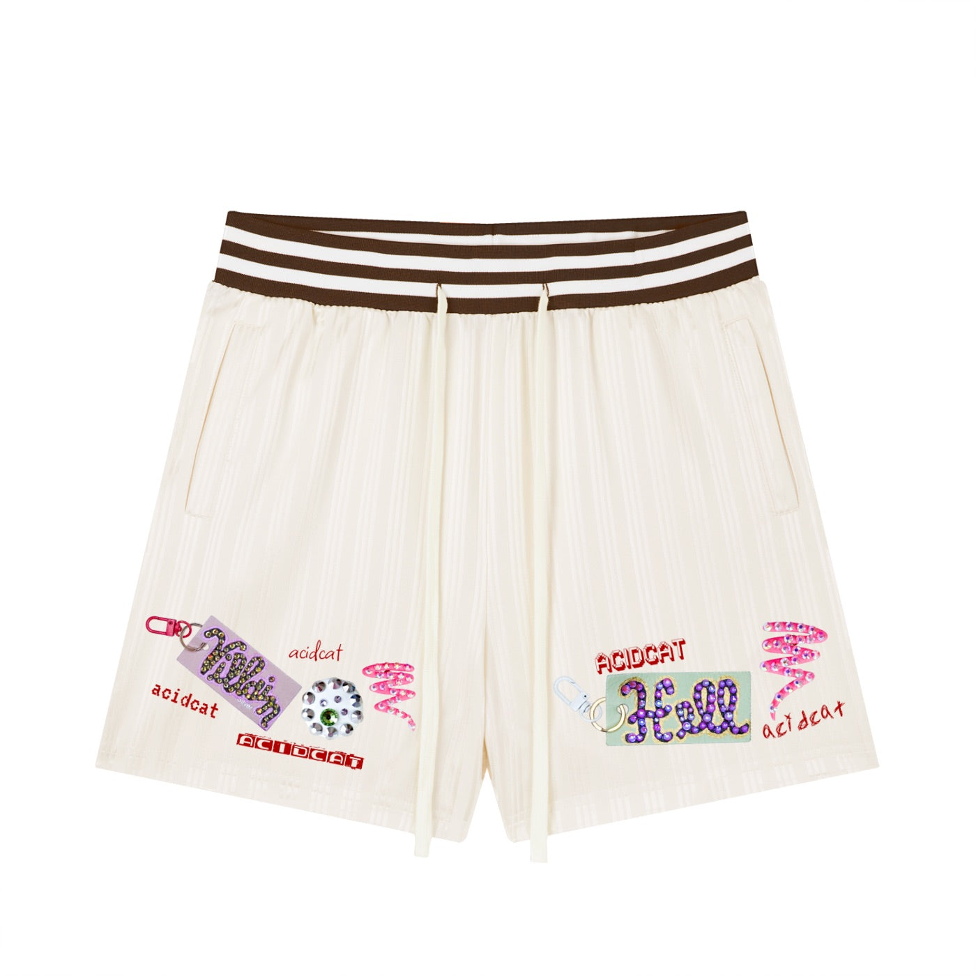 *PRE-ORDER* Hell Villain Jewelry Vibe Etcetera Off White Sport Shorts