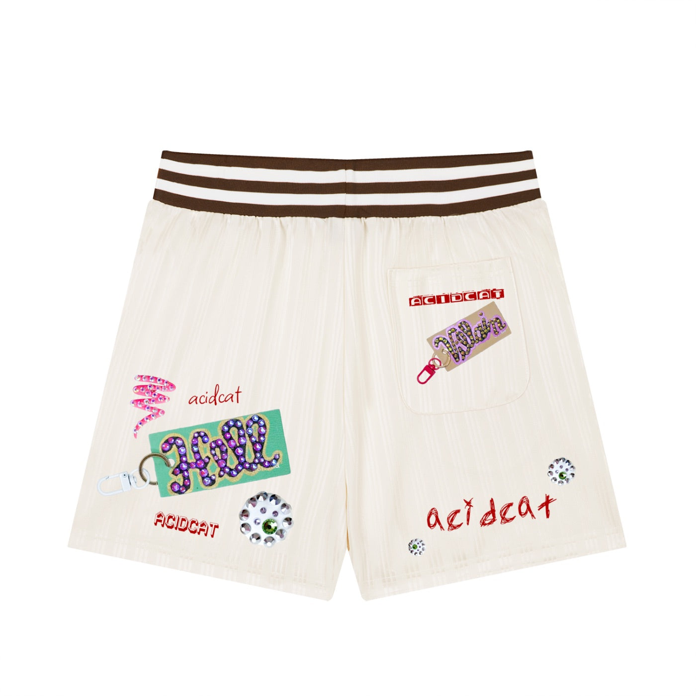*PRE-ORDER* Hell Villain Jewelry Vibe Etcetera Off White Sport Shorts
