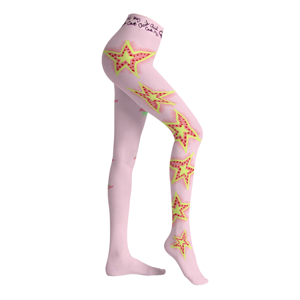 Side Stars Light Pink Tights *PRE-ORDER*